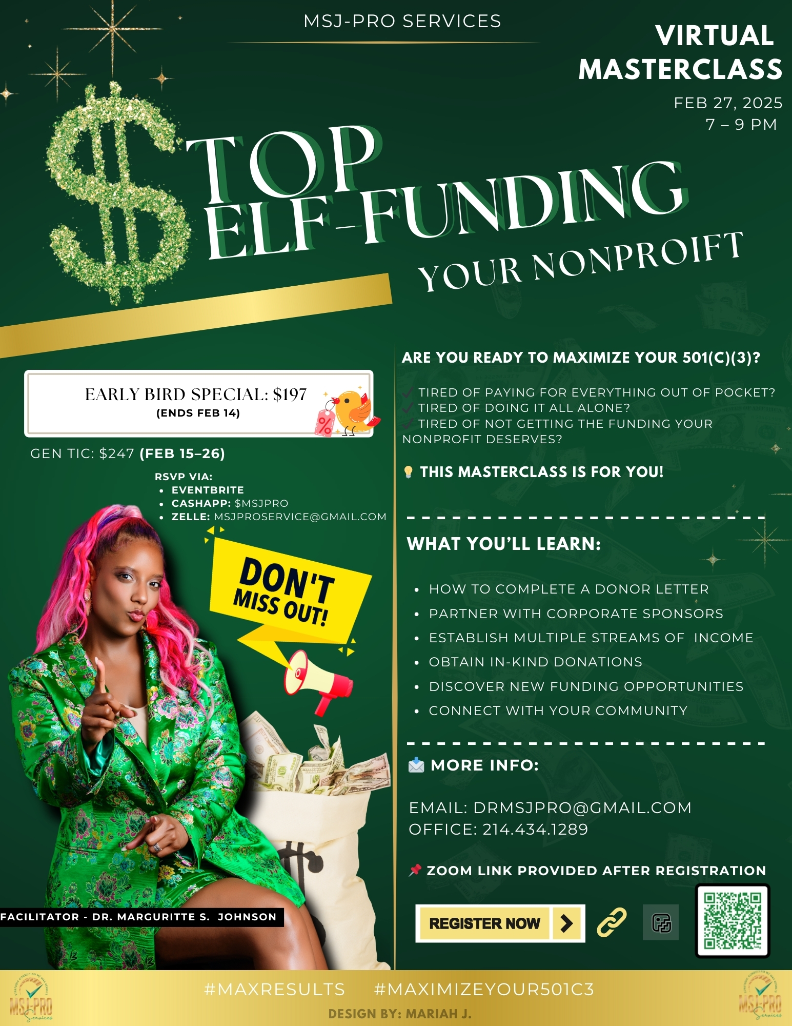 surprise special maximize 501c3 masterclass are back !!