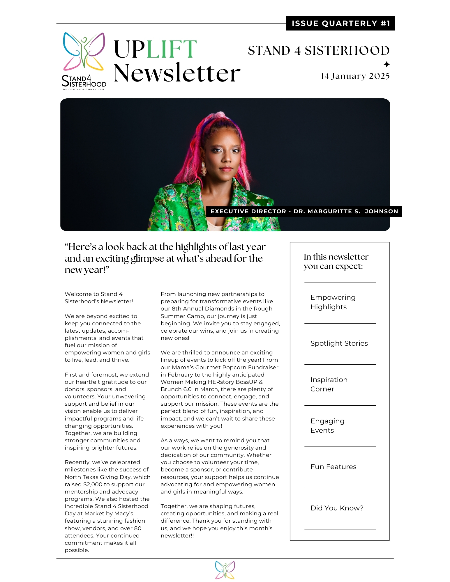 uplift newsletter intro